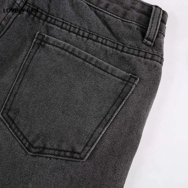 

Women's Hollow Out Wide-leg Jeans Pant High-waist Loose Hole Denim Trousers Female 2021 Summer Girls Fashion Hip Hop Pants