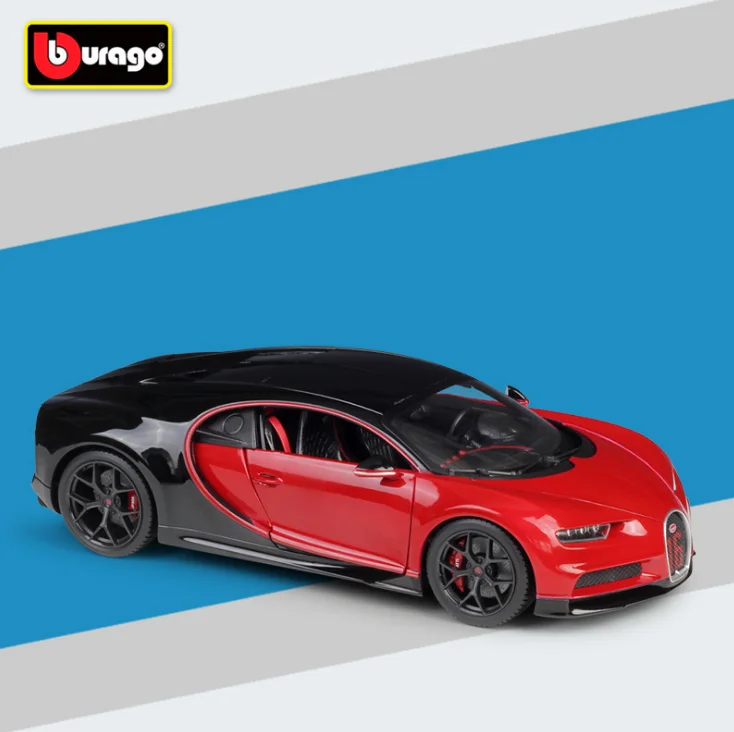 Bburago 1:18 2017 Bugatti Chiron спортивный автомобиль черная литая модель автомобиля