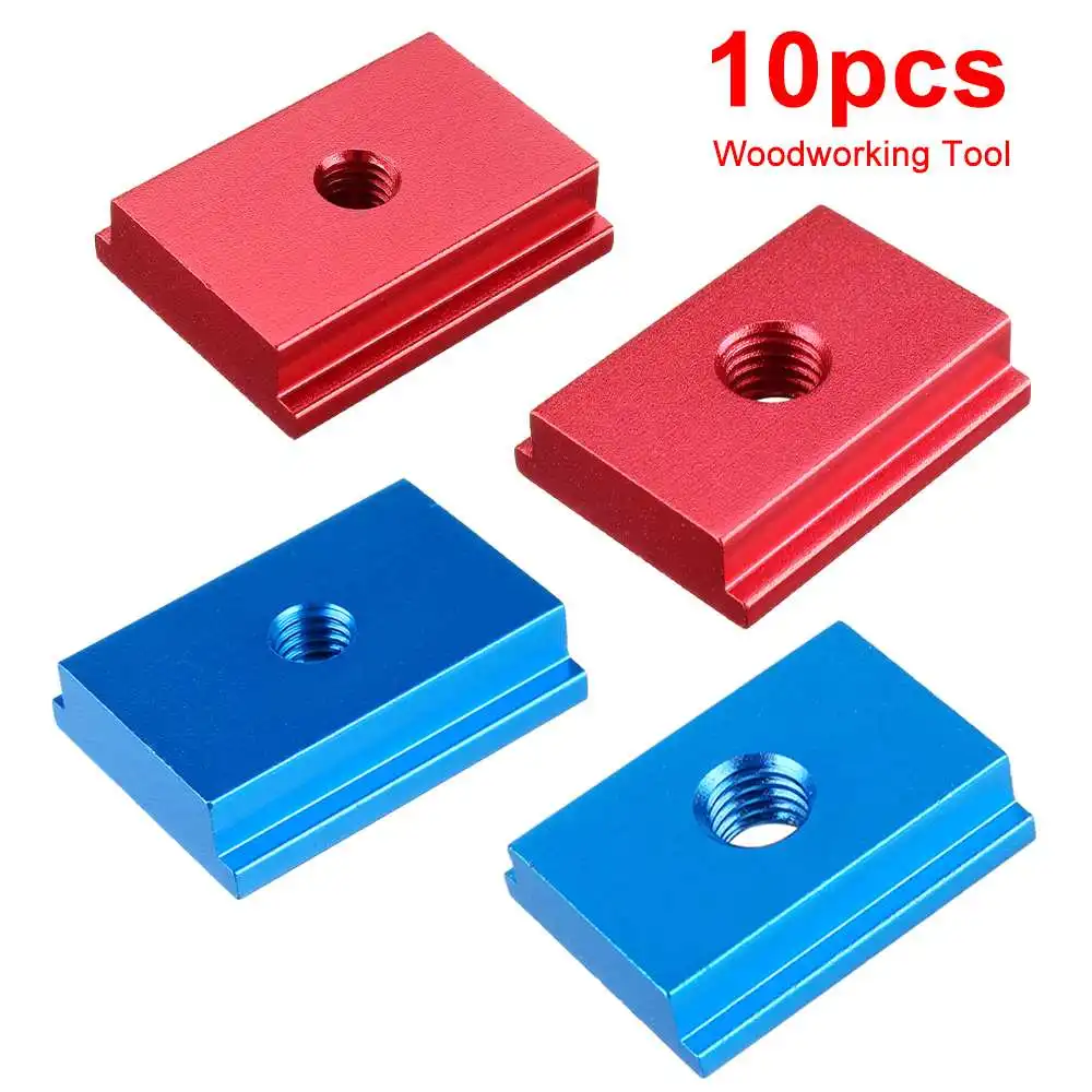 

10PCS M6/M8 T-tracks Model Aluminium Alloy T Slot Nut Standard Miter Track for workbench Router Table Woodworking Tool Fastener
