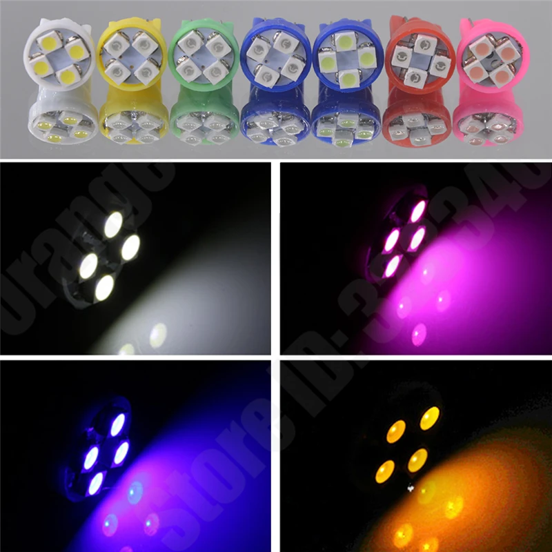 50 шт./лот T10 10smd 10led 10 smd led W5W 168 194 1210/3528 LED SMD Автомобильные клиновидные лампы белого