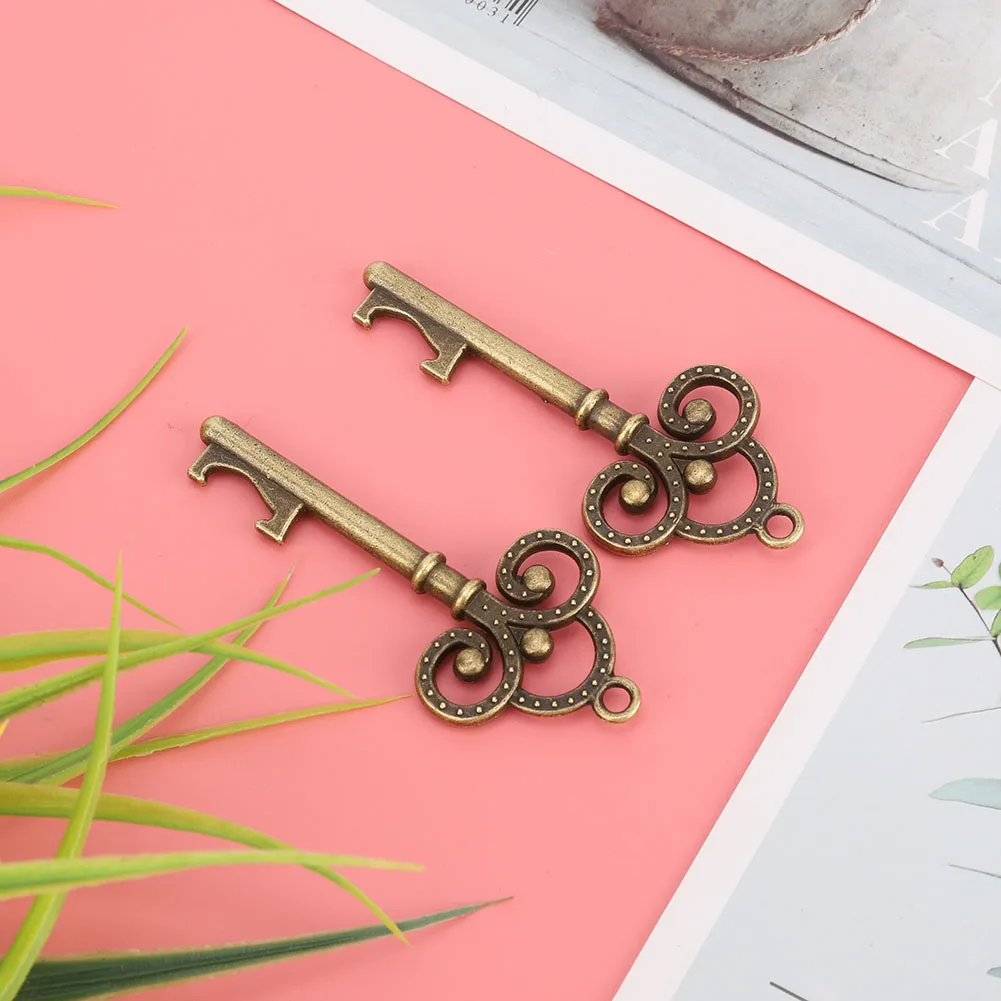 

50 Pcs/Lot Key Bottle Opener Skeleton Wine Opener Blank Card for Guests Rustic Wedding Party Favors Souvenir Gifts can opener