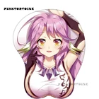 Мягкий гелевый 3D игровой коврик для мыши pinktorв стиле аниме Jibril, коврик для мыши, коврик для мыши без игр, без жизни, коврик для клавиатуры и запястья, компьютерный коврик