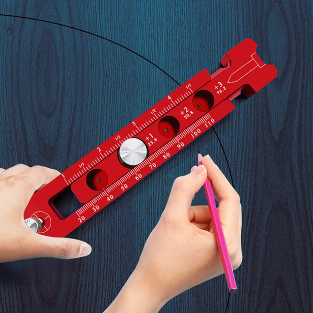 

Aluminum Alloy Woodworking Compass Scriber Adjustable Scribing Ruler Round Drawing Marking Gauge Tool For Carpenter Gifts
