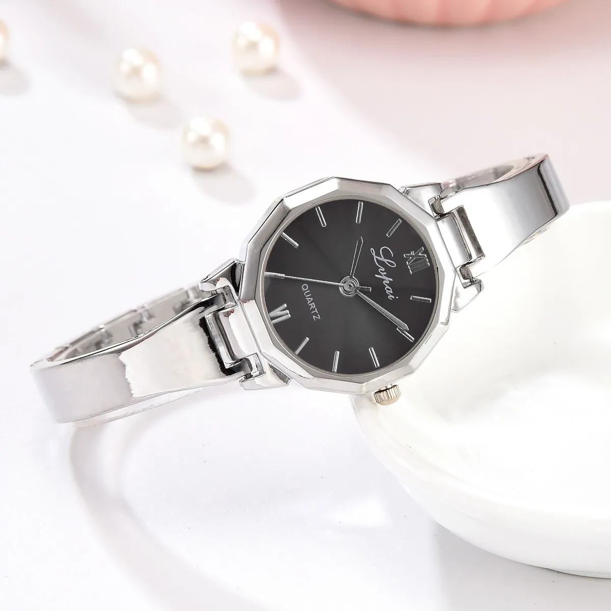 Модные Простые женские часы звезда инкрустированные Стразы нержавеющая сталь