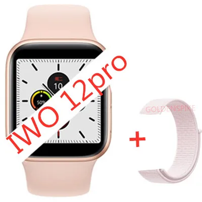 add Nylon strap IWO 12 часы серии 5 1:1 Bluetooth Смарт часы 40 мм 44 мм для apple iPhone 11 pro IOS Android телефон smartwatch человек PK IWO 11/10 - Цвет: add Nylon strap