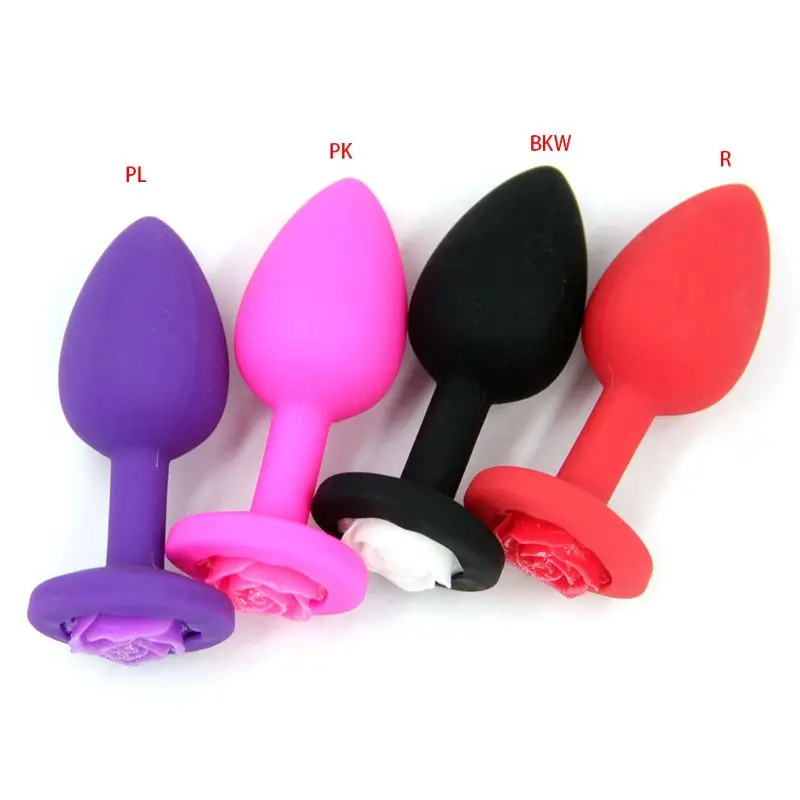 Anus Sex Trainer Silicone Rose Butt Plugs Stimulation for Starter Beginner Men Women Couples |