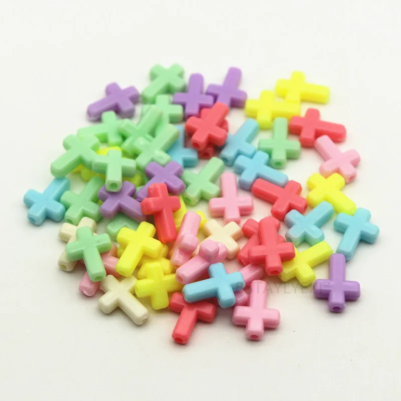 50 шт. смешанные матовые флуоресцентные Неоновые бусины акриловые перекрестные