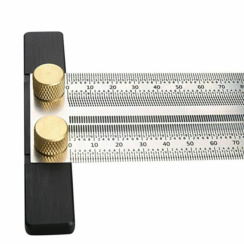 

180-400Mm T-Type Ruler Hole Scribing Ruler Crossed-Out Tool Line Drawing Marking Gauge Diy Measuring Tool