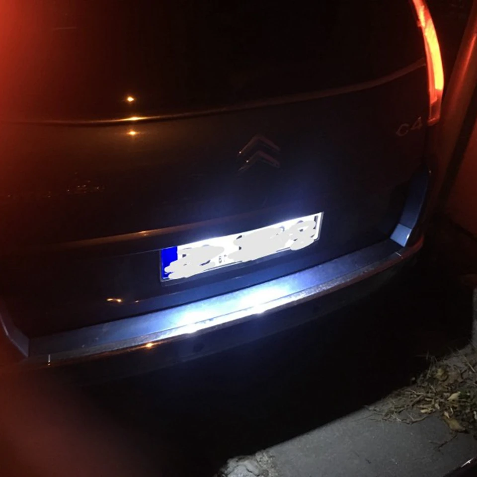 Eonstime 12V 2 шт. ошибок 18 светодиодов номерной знак светильник лампы для PEUGEOT 206 207 307 308 406 407 5008 Citroen C3 C3 C4 C5