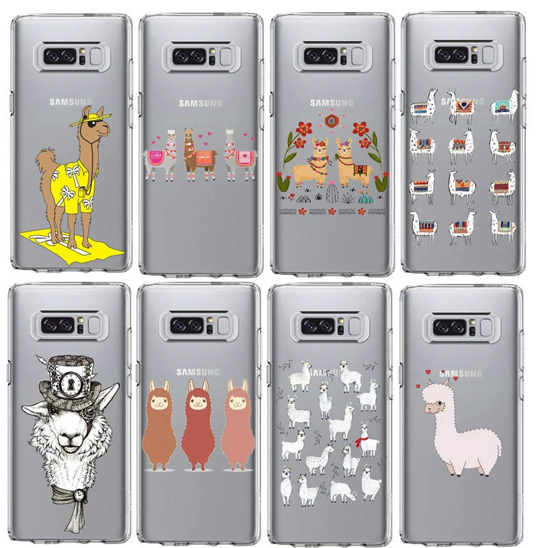 Милые лама альпака Животные мягкие чехлы для телефонов с мультипликационным