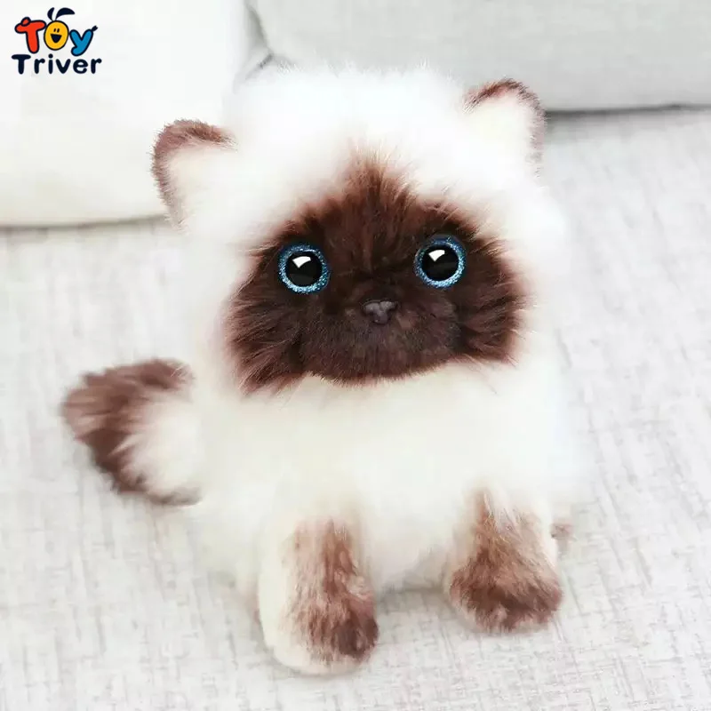 Kawaii Thainland Siamese кошка плюшевая игрушка тройник чучела животных кукла для маленьких