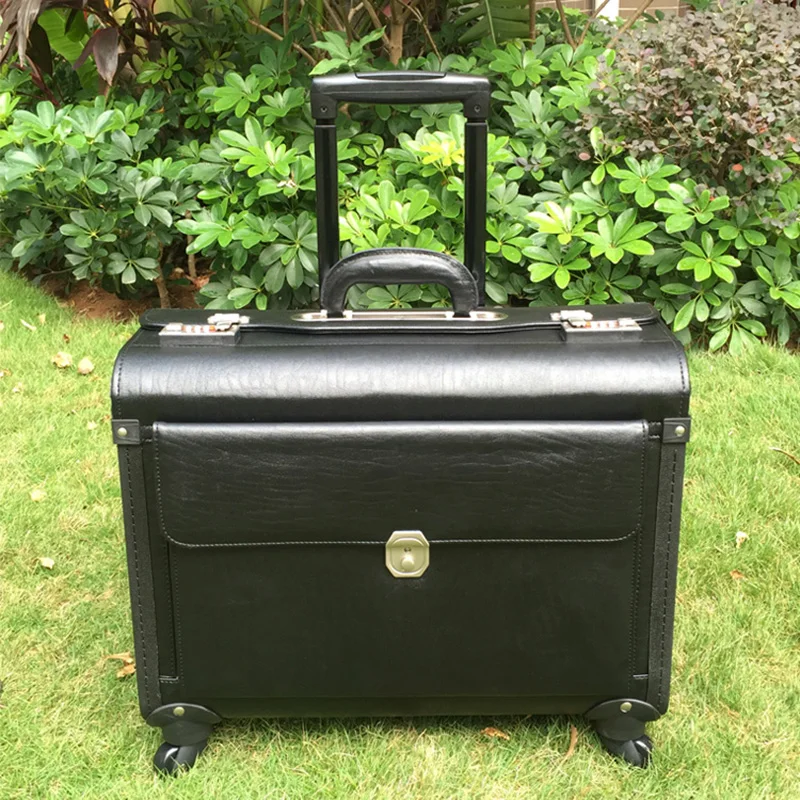 Бяо ру Сюй женские брендовые сапоги из коровьей кожи дорожная Чемодан с колесами