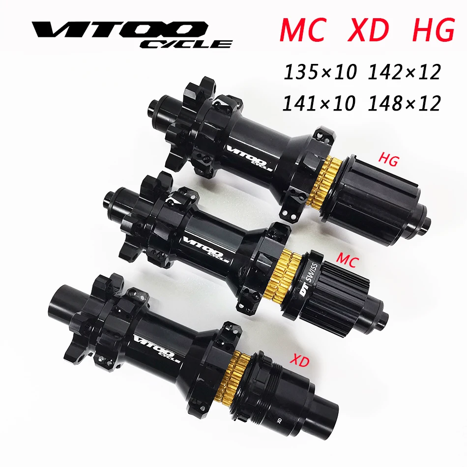 

vitoocycle Abgedichtete lager MTB Mountainbike Nabe Schnellspanner set Bike hub 32 H Scheibenbremse 15/12mm Steckachse QR Fahr