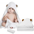 Органическое бамбуковое детское полотенце с капюшоном, мягкое банное полотенце с капюшоном, с ушками для младенцев, Детская мочалка, набор, идеальный подарок для будущей мамы