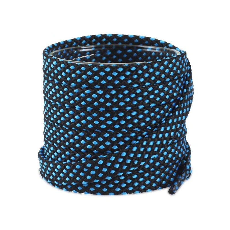 Два цветные шнурки на плоской подошве модные полиэстер Цвета клетчатый двойной