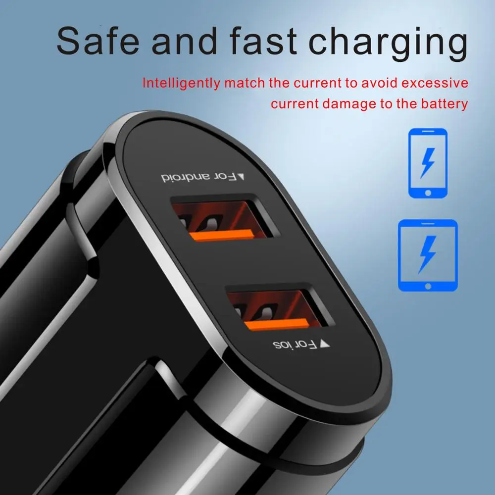 USB зарядное устройство Quick Charge 3 0 мобильный телефон сетевое быстрое для iPhone 5 6 7 8 X XS