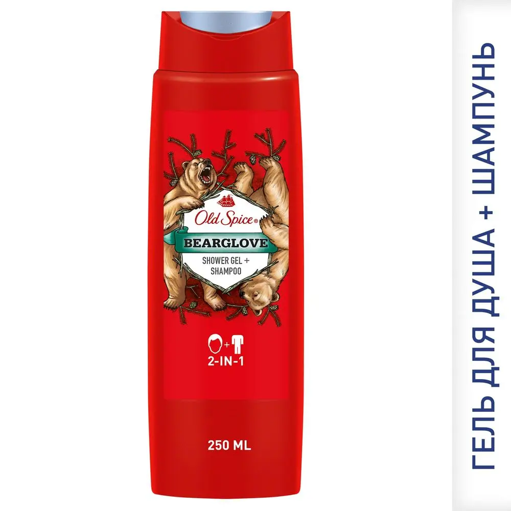 Гель для душа и шампунь 2в1 Old Spice Bearglove 250 мл. |