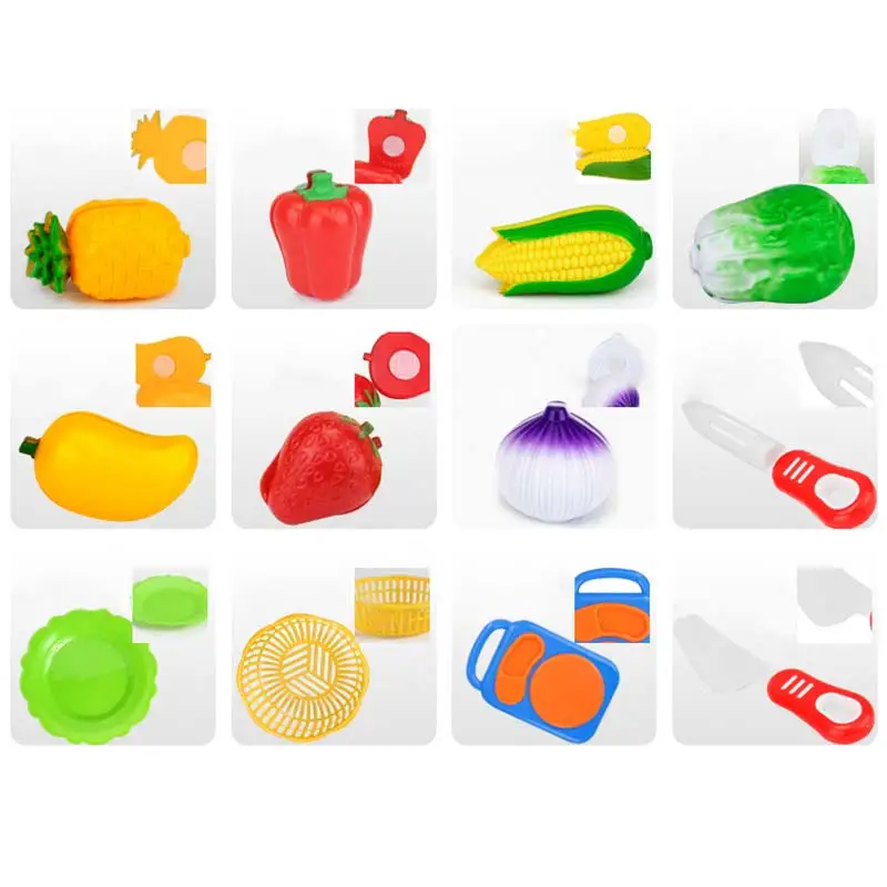 Дропшиппинг 12 шт набор Дети кухня игрушка пластик фрукты овощи еда резка ролевые