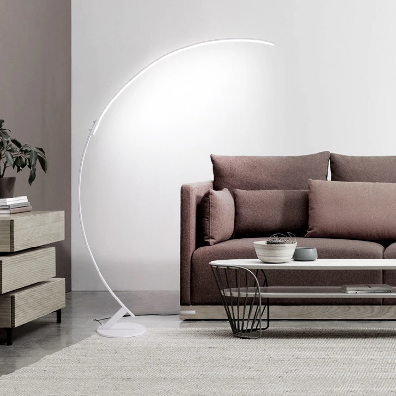 Nordic Arc LED Floor Lamp Home Decor Vertical Design Creative Standing for Living Room Decorate Indoor Lighting Fixture | Освещение