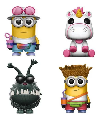  Despicable Me 3 Minions Tourist Jerry Fluffy Kyle dave Vinyl Action Figure Toys | Blind Box