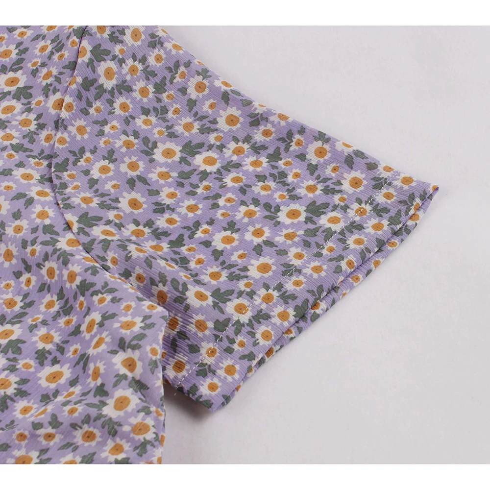 

Floral Print Summer Dress 50s 60s A Line Retro Women Midi Dress Beach Sexy Short Sleeve Swing Pin Up Rockabilly Party Sundress