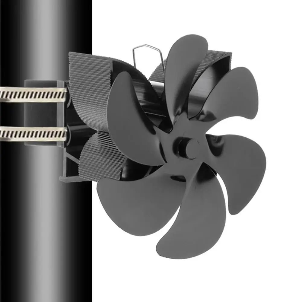 

6 Leaves Stove Fan Suitable For All Stoves Gas Electric Stove Wooden Hanging Heat Powered Burner Blower For Home Ultra-quiet