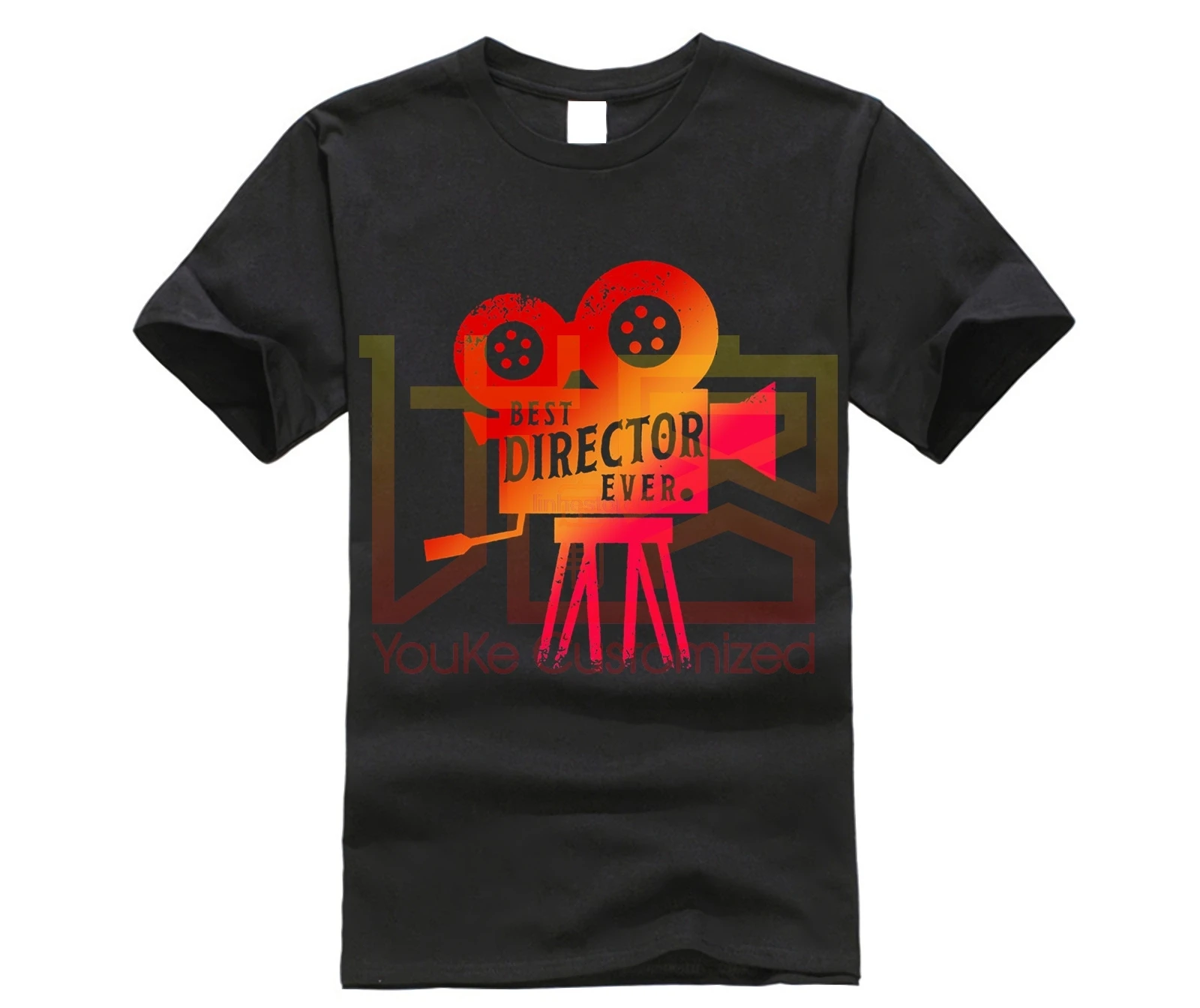 Забавная Мужская футболка белая черная ретро камера человек кинорежиссер