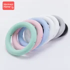 Кольца для прорезывателя зубов из пищевого силикона с отверстием, подвески для прорезывания зубов, ожерелья, силиконовые шармы, 10 шт., аксессуары для медсестер г., подарки