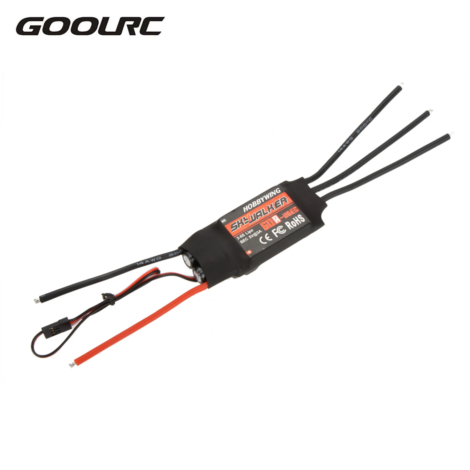 Оригинальный Бесщеточный Регулятор Скорости Hobbywing SkyWalker 60A ESC с UBEC для