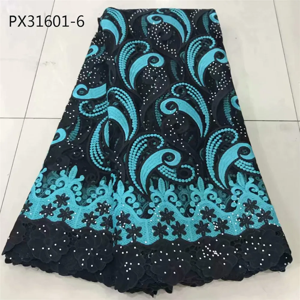 Оптовая продажа темно зеленое роскошное эластичное вязаное кружево для