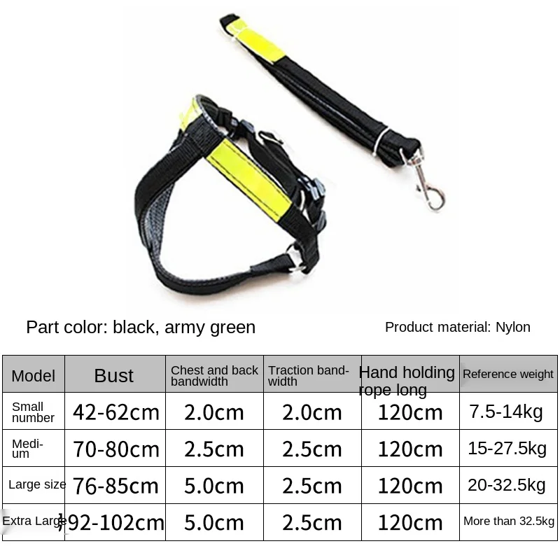 

Reflective Pet Hand Holding Rope Large Dog Medium-Sized Dog Dog Rope Dog Chain Golden Retriever Samo Chest Strap Traction Belt