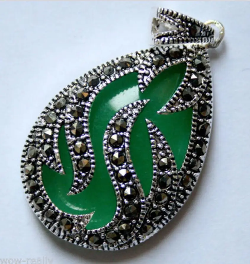 Украшения с бесплатной доставкой: новый подвеска из серебра 925 с марказитом и вставкой голубого турмалина размером 30x20 мм в трех цветах.