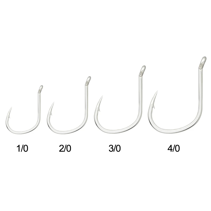 PIKE Eye 30PCS 1/0 2/0 3/0 4/0 Light Casting DIY Jig Hook Saltwater Fishhook Assist Hook Slow Pitch Jigging Fishing Tackle