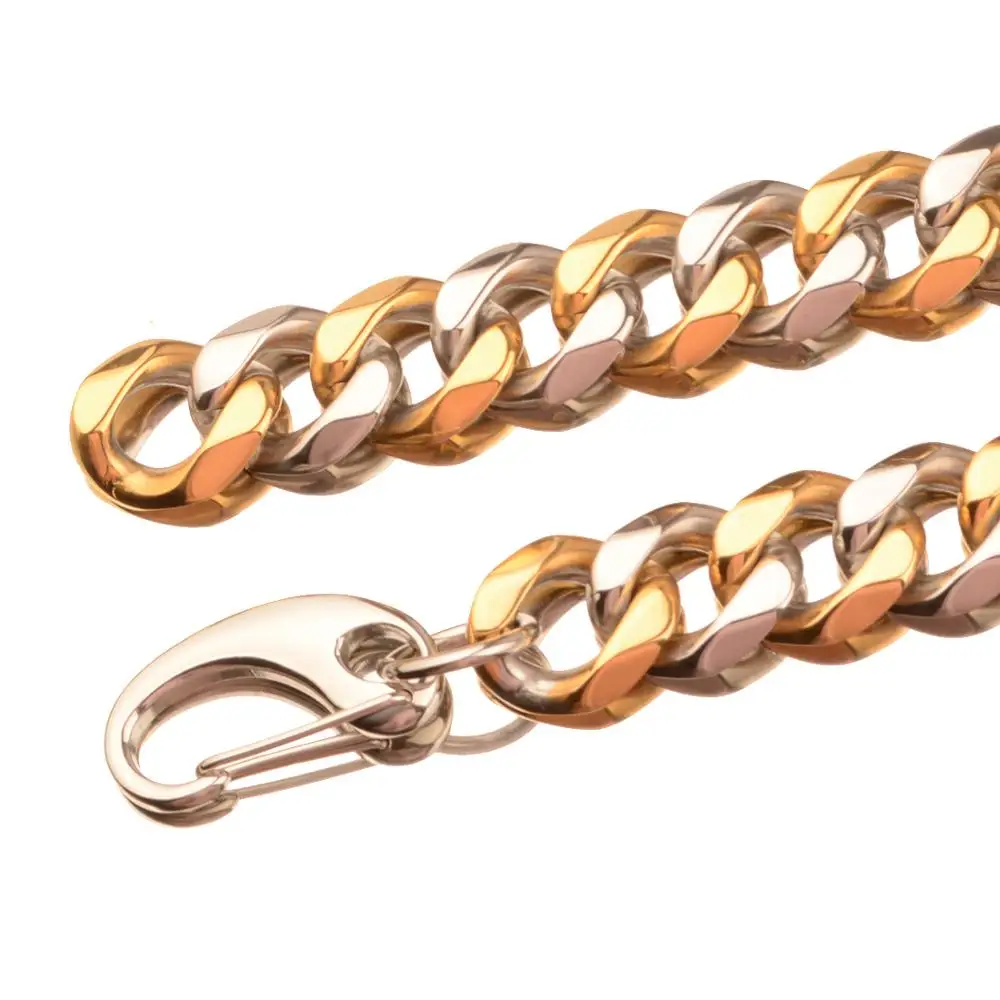 Женское шикарное ожерелье из нержавеющей стали 12 мм кубинская цепочка модное