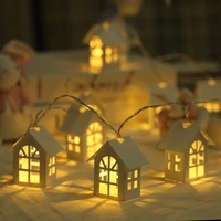 2m 10leds holiday string light garland wood house led lamp christmas novelty room wedding party decoration