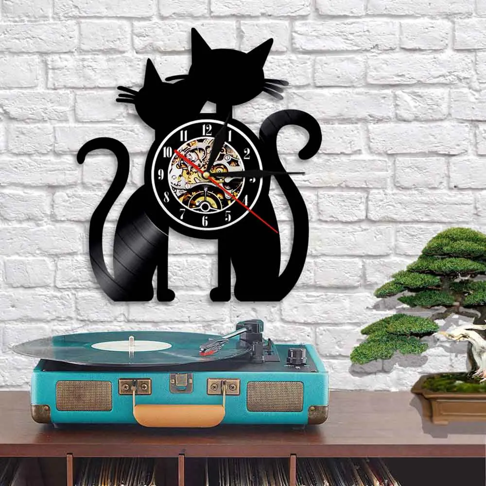 Настенные 3d часы с изображением кошек и Современные художественные украшения на
