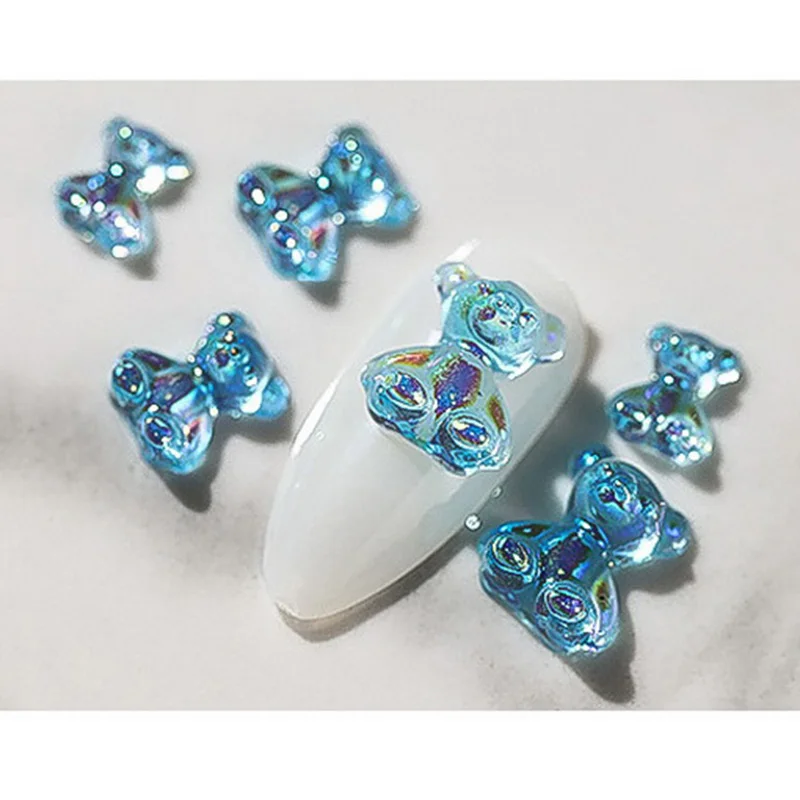 

New Resin Bear Manicure Jewelry Butterfly Three-dimensional Bear Nail Stickers All-match Nail 3d Three-dimensional Nail Sticker