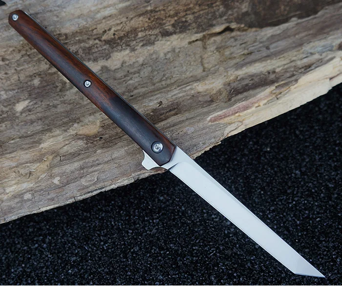 Outdoor survival folding knife ball bearing M390 steel desert iron wood camping hunting pocket knife EDC tool car multi-tool