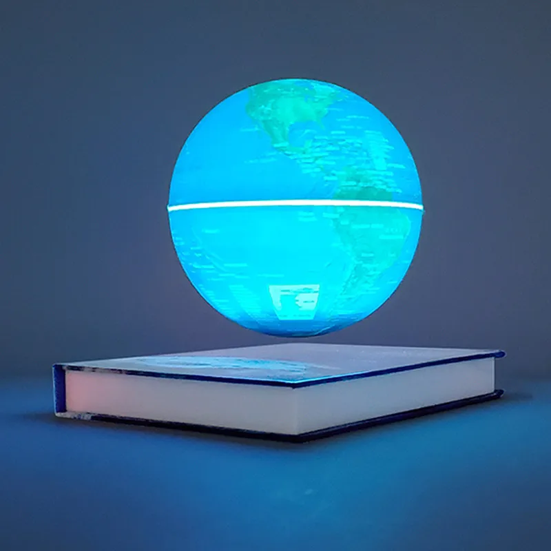 6inch Book Base Magnetic Suspension Globe Smart Adsorption Sphere Illumination Floating Book Lamp Creative Gifts Night Light