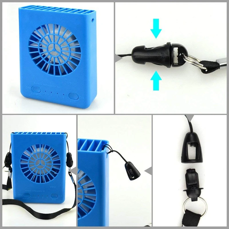 Личное ожерелье вентилятор маленький USB портативный стол на батарейках 3