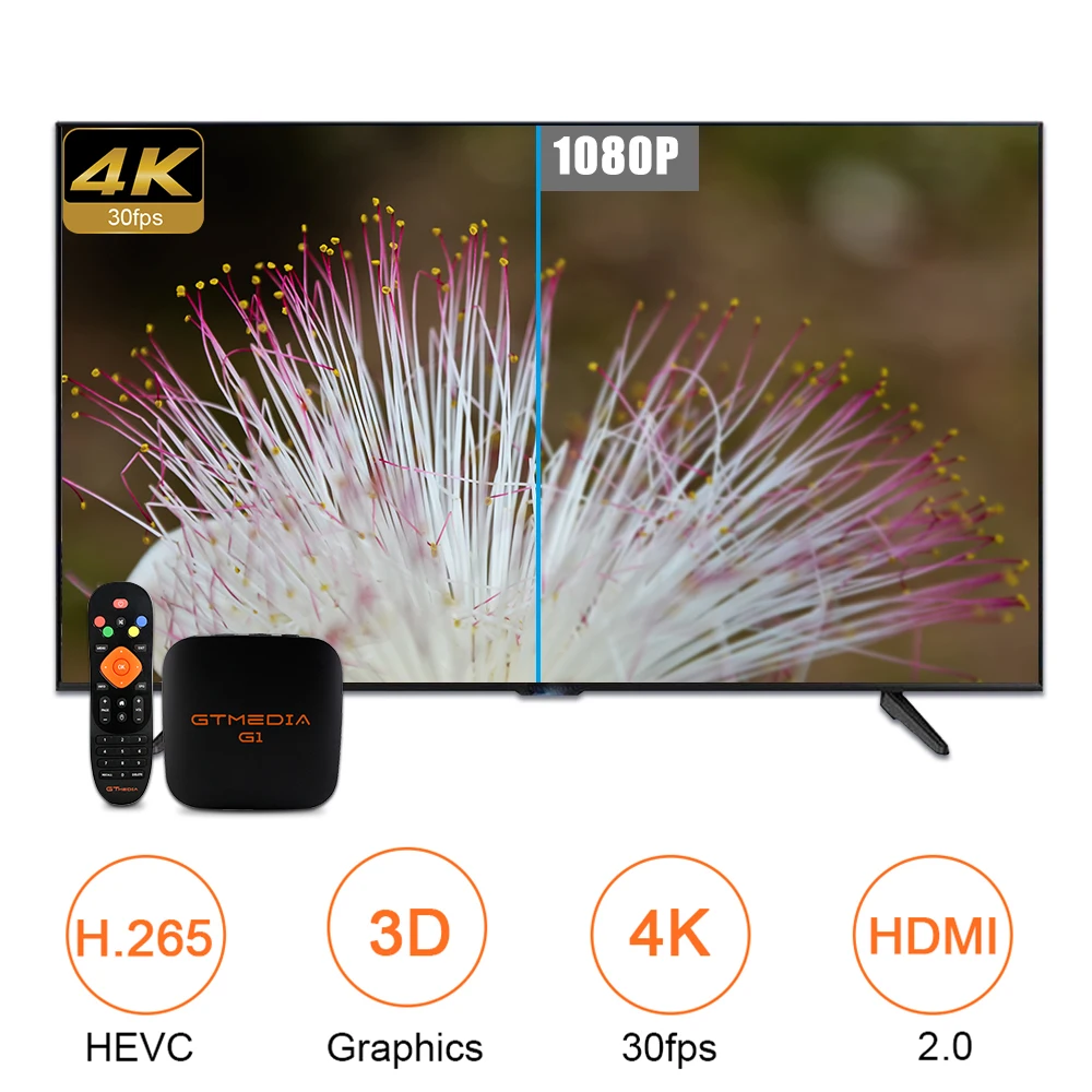 Популярная ТВ приставка на Android GTMEDIA G1 спутниковый приемник WIFI 1 ГБ/8 ГБ Ultra HD 1080P