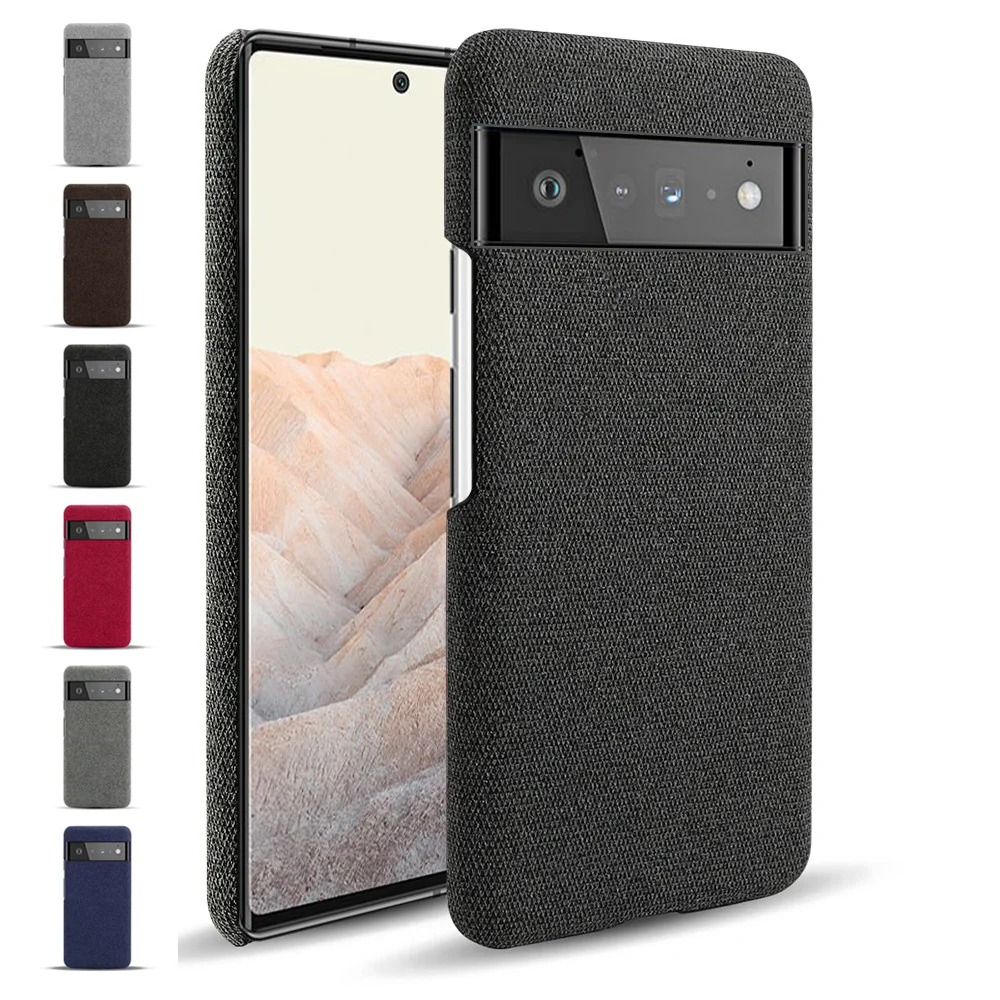 

Pixel 6 Pro Slim Soft-Touch Fabric + Hard PC Cover For Google Pixel 6 PRO Cover Coque Funda Bumper Capa Bags Shell Pixel6 PRO