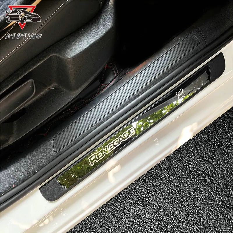 Подходит для Jeep Renegade 2015 2020 Накладка на порог двери защитная крышка входа Внешняя