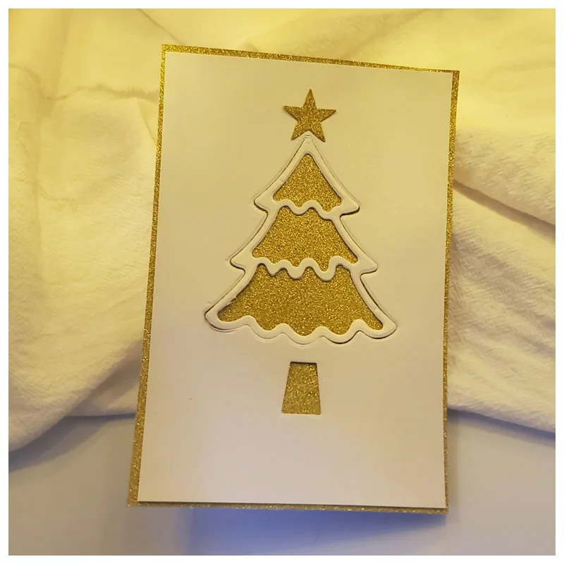 

Christmas Tree Cutting Dies for DIY Scrapbooking Album Cardmaking Decorative Embossing Making Greeting Card Paper Craft