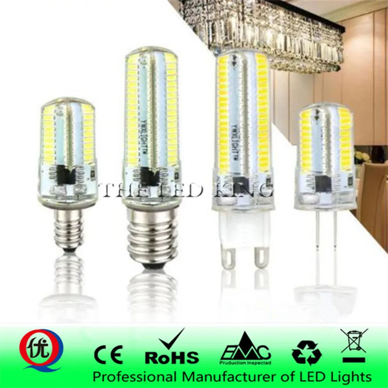 G4 Светодиодный светильник AC220V AC DC 12V Теплый/холодный белый 3W 5W 9W 12W 15W 21W люстра 360