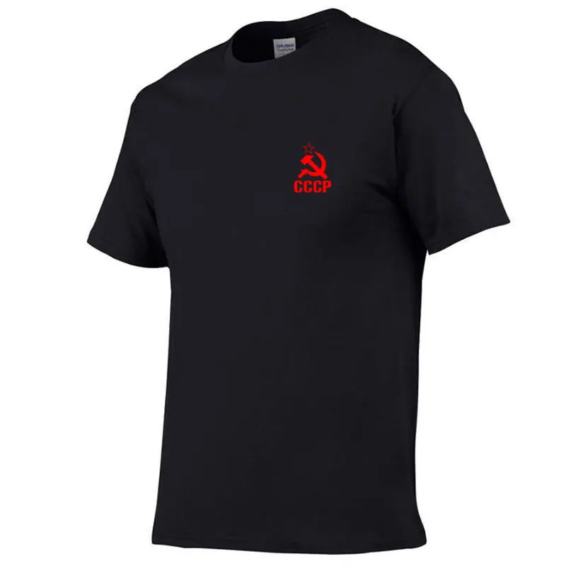 

Бесплатная доставка 2020 Летняя мужская футболка СССР Мужская футболка с коротким рукавом Москва Россия футболка хлопок Круглый вырез мужск...