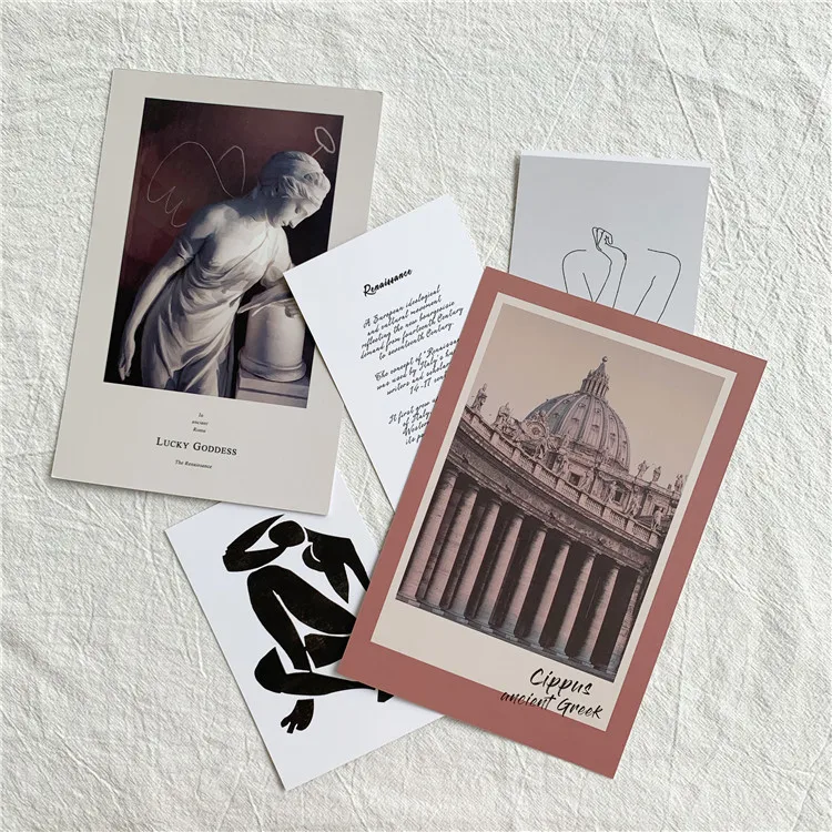 5 шт. Ретро художественные открытки эпохи Возрождения открытка в спальне