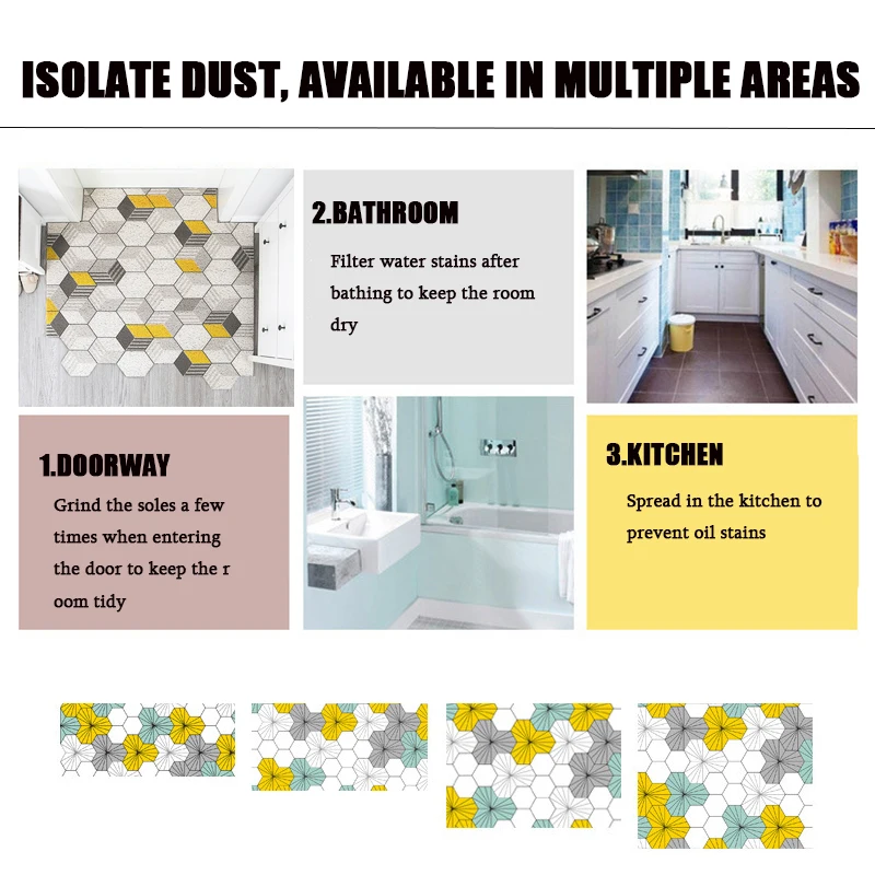 

Nordic Minimalist Entry PVC Silk Loop Door Mat Entrance Rubbing Dust Carpet Anti-slip Carpet Custom Irregular Shape Rug