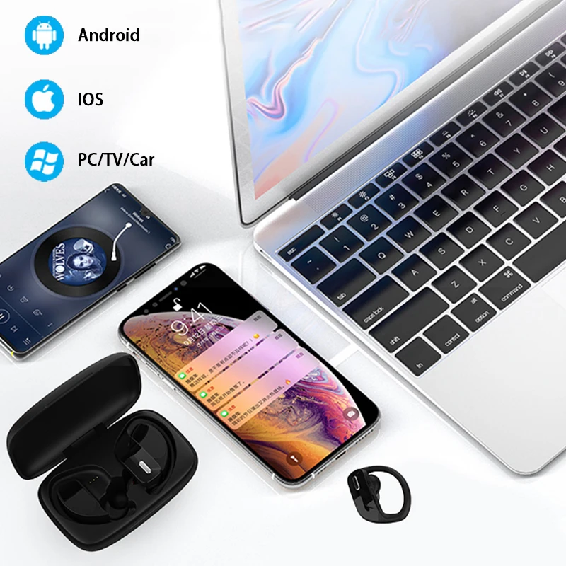 DDJ T11 беспроводные наушники Bluetooth 5 0 с зарядным устройством коробка спортивные для