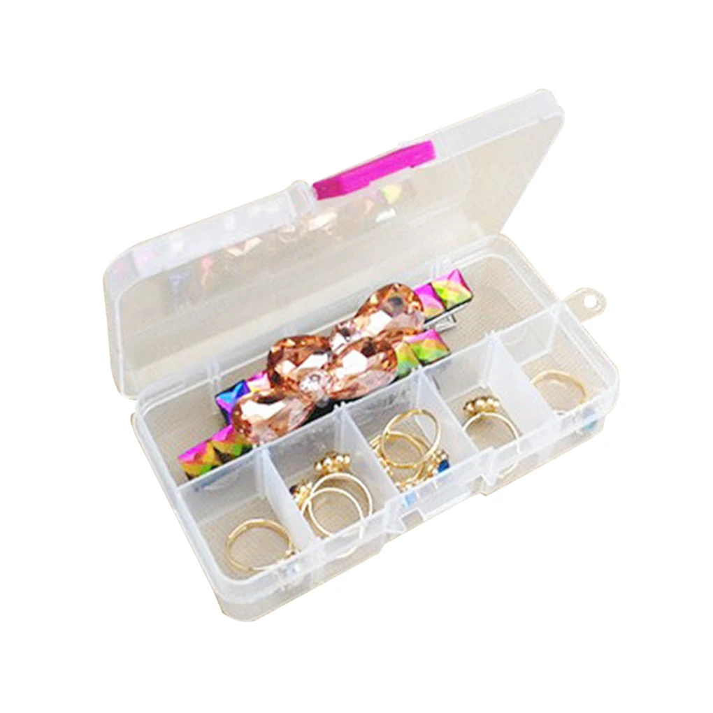 10 слотов пластиковый ящик для хранения практичный чехол колец бусин органайзер